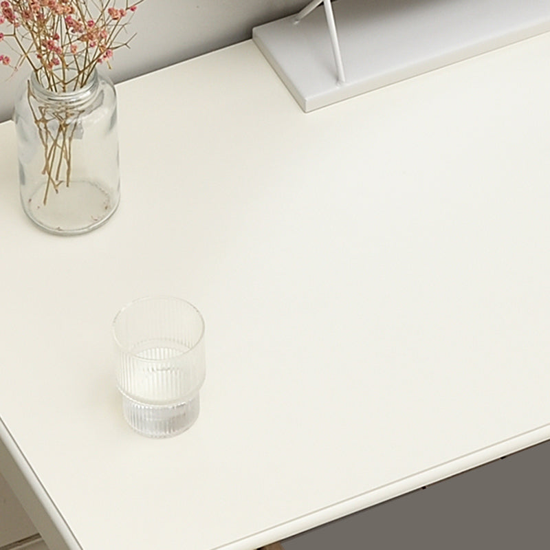 White Solid Wood Vanity Dressing Table Set Bedroom Make-up Vanity Table - 30.7" H