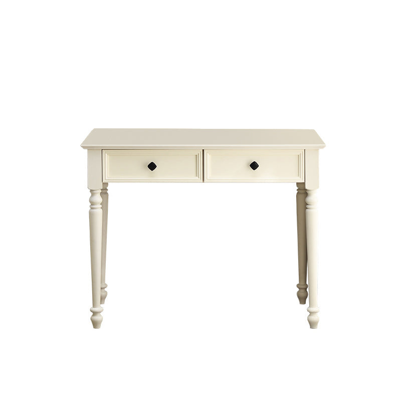 White Solid Wood Vanity Dressing Table Set Bedroom Make-up Vanity Table - 30.7" H