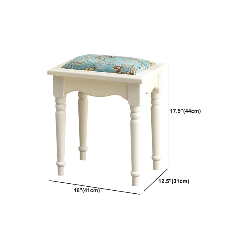 White Solid Wood Vanity Dressing Table Set Bedroom Make-up Vanity Table - 30.7" H