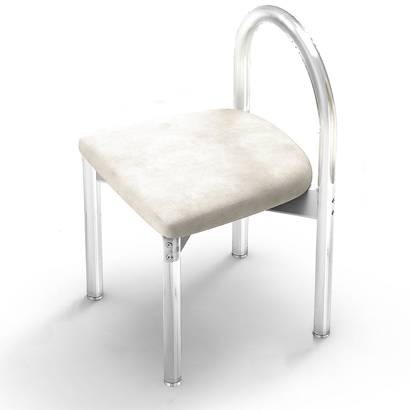 Contemporary 2 Drawers Vanity Table with Mirror & Stool Clear Acrylic Vanity Table Set