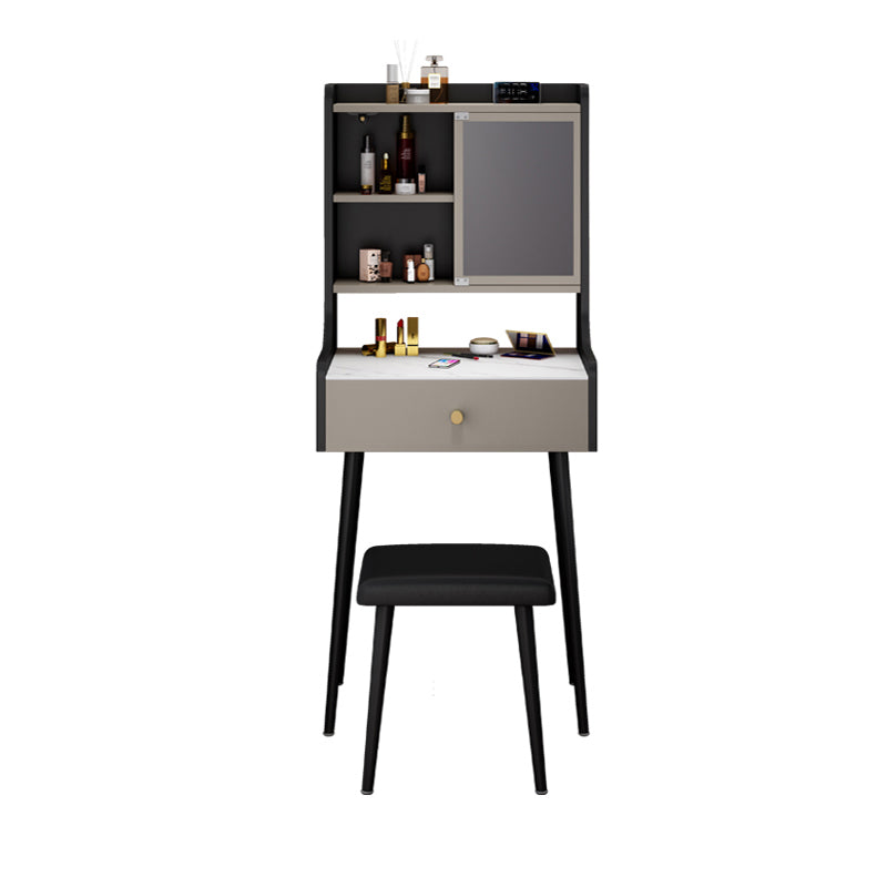1-Drawer Stone Top Vanity Set Contemporary 35.15" H Makeup Dressing Table