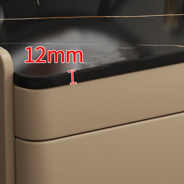 Contemporary Stone Dressing Table 31.1-In High Makeup Vanity Table with Stool