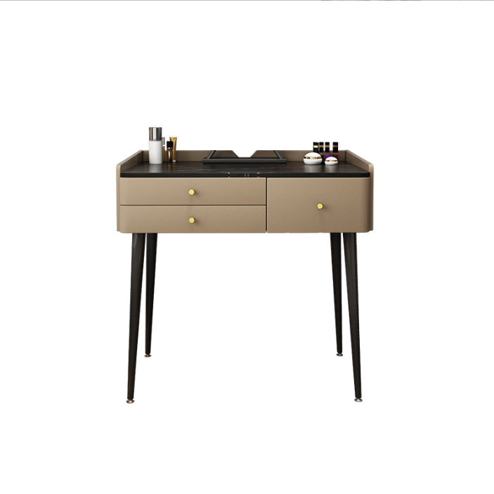 Contemporary Stone Dressing Table 31.1-In High Makeup Vanity Table with Stool