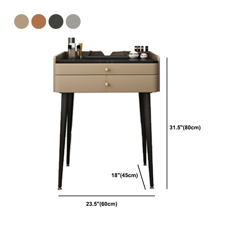 Contemporary Stone Dressing Table 31.1-In High Makeup Vanity Table with Stool