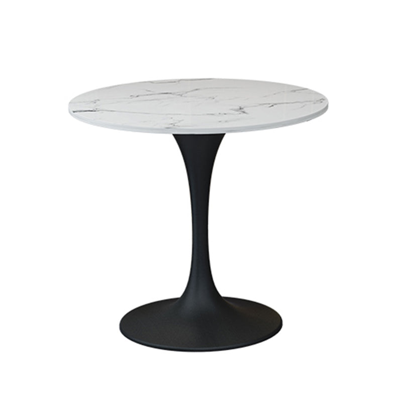 Modern Round Dining Table Sintered Stone Table with Tulip Base