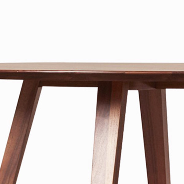 Modern Pine Wood Dining Table for Restaurant Round Table with Double Pedestal