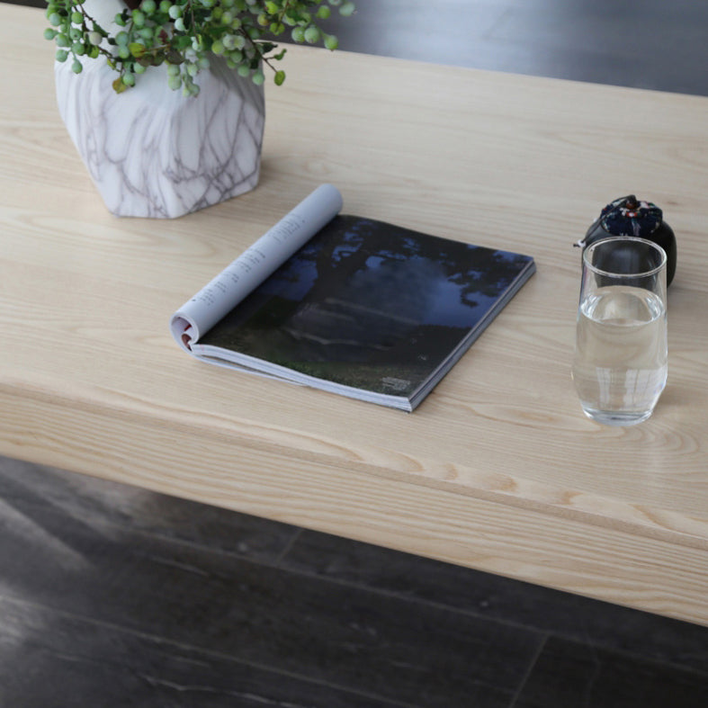 Medieval Modern Ash Wood Table for Restaurant Rectangle Table with 4 Legs