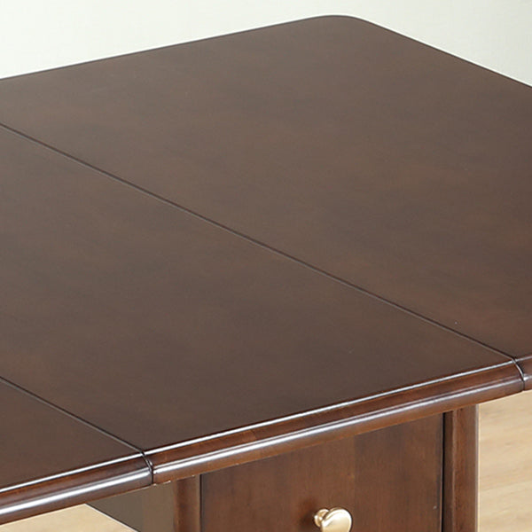 Mid-Century Folding Table Solid Wood Dining Site Table,51.2"L x 35.4"W x 29.5"H