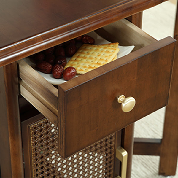 Mid-Century Folding Table Solid Wood Dining Site Table,51.2"L x 35.4"W x 29.5"H