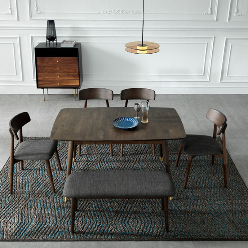 Traditional Luxury Furniture Rectangle Solid Wood Dining Site Table for Home