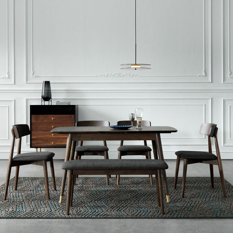 Traditional Luxury Furniture Rectangle Solid Wood Dining Site Table for Home