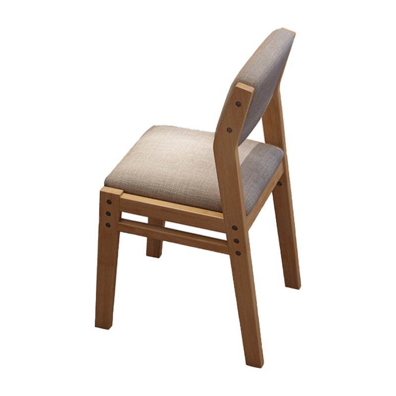 Contemporary Style Dining Wooden Chair Kitchen Dining Open Back Armless Chairs