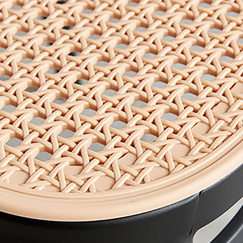 Contemporary Dining Side Chairs Matte Finish Plastic Open Back Chair