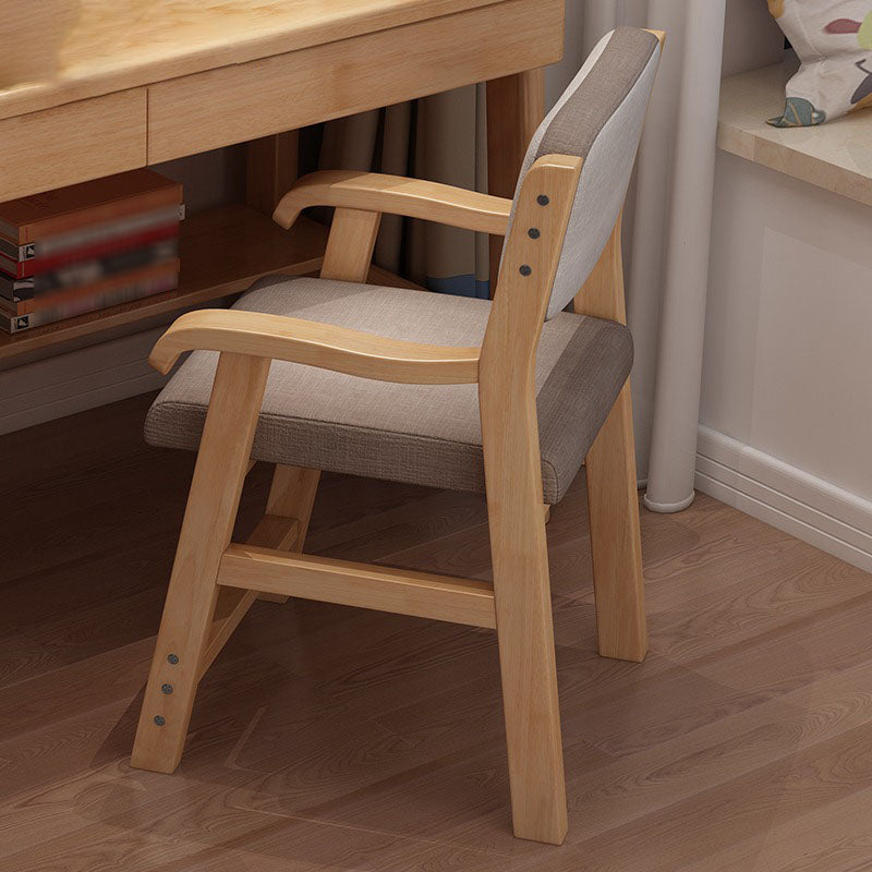 Contemporary Style Dining Wooden Chair Kitchen Open Back Arm Dining Chairs