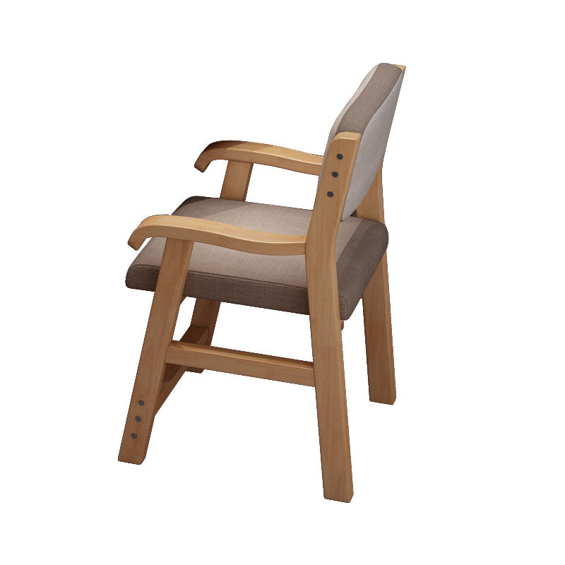 Contemporary Style Dining Wooden Chair Kitchen Open Back Arm Dining Chairs