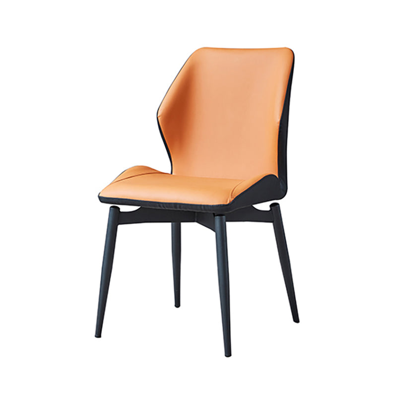 Contemporary Style Metal Dining Chairs Kitchen Dining Armless Side Chairs