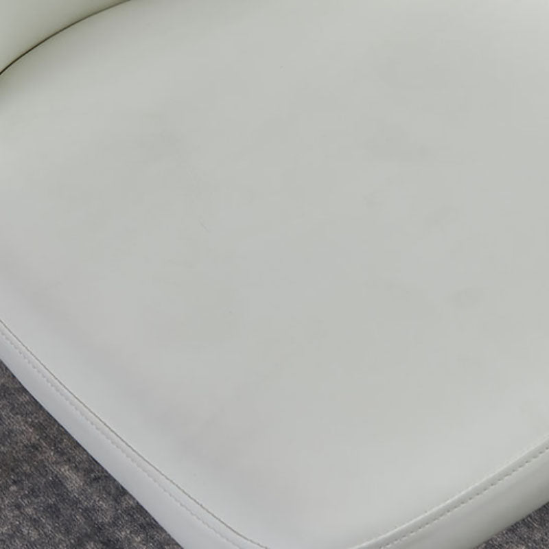 Contemporary Restaurant Leather Side Chair Brown Leg Wingback Dining Chair