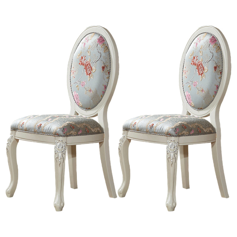 Victorian Style Kitchen Wooden Chair Dining Armless Side Chairs