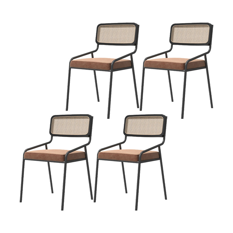 Industrial Open Back Dining Chair Fabric Dining Chairs for Home