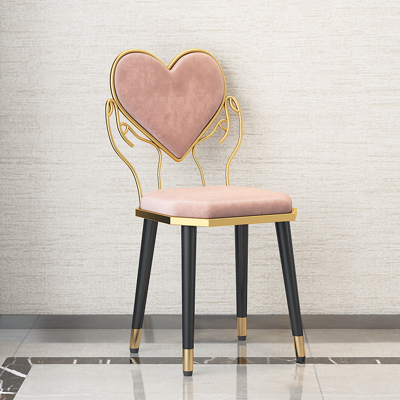 Nordic Style Velvet Dining Chair Metal Dining Chairs for Restaurant Use