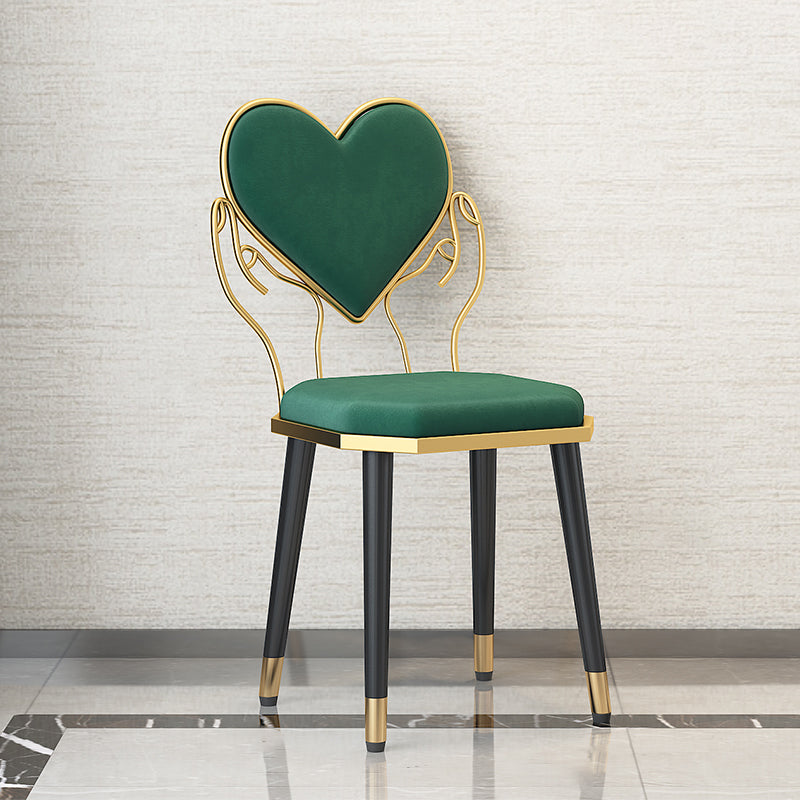 Nordic Style Velvet Dining Chair Metal Dining Chairs for Restaurant Use