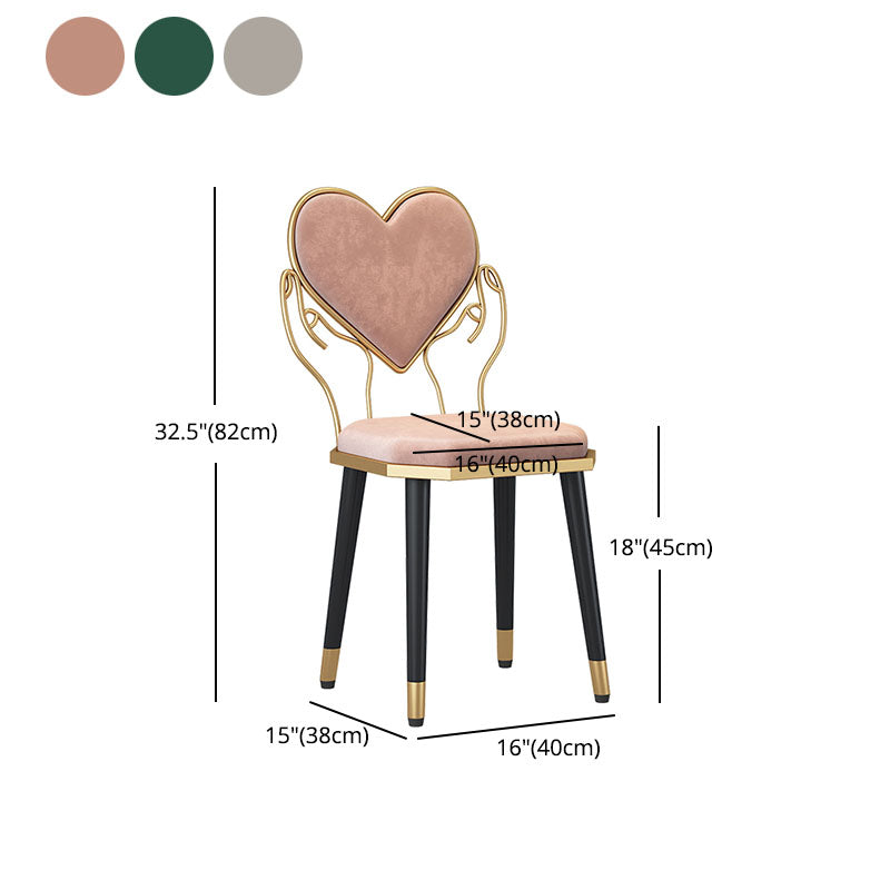 Nordic Style Velvet Dining Chair Metal Dining Chairs for Restaurant Use