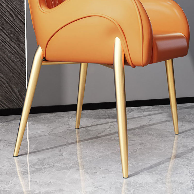 Nordic Style Metal Dining Chairs Upholstered Side Chair for Restaurant Use