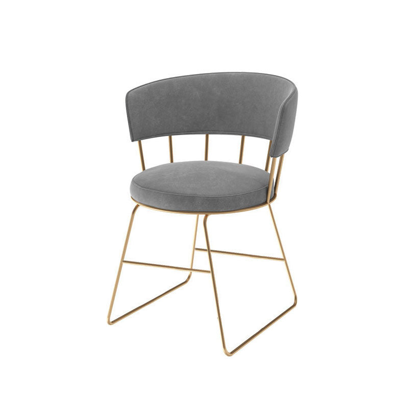 Scandinavian Style Open Back Chairs Armless Metal Dining Chairs