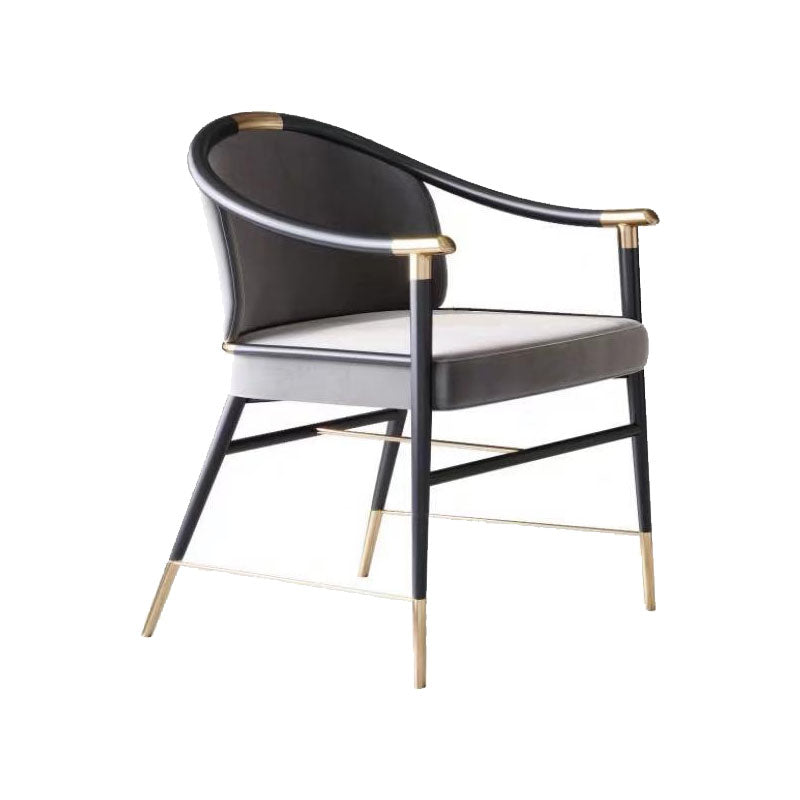 Nordic Style Velvet Dining Chair Metal Dining Arm Chairs for Restaurant Use