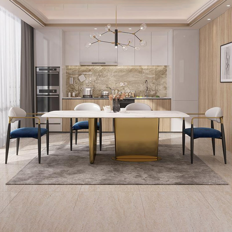 Contemporary Style Kitchen Metal Chair Open Back Dining Arm Side Chairs