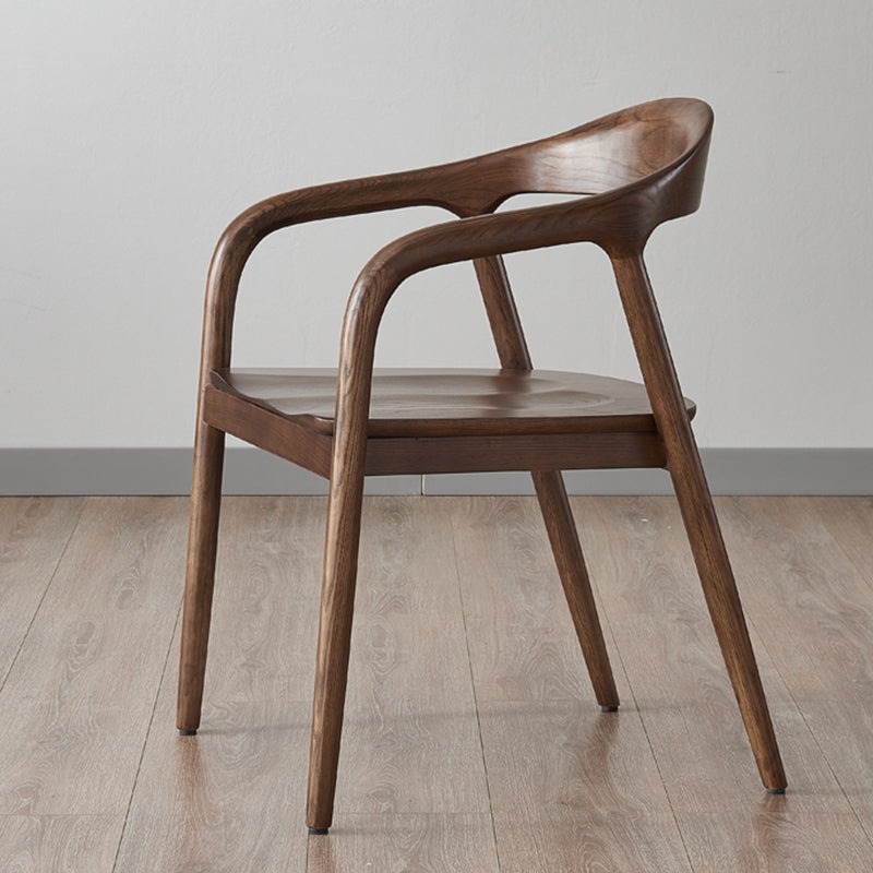 Traditional Style Dining Chairs Kitchen Arm Dining Chairs with Wooden Legs