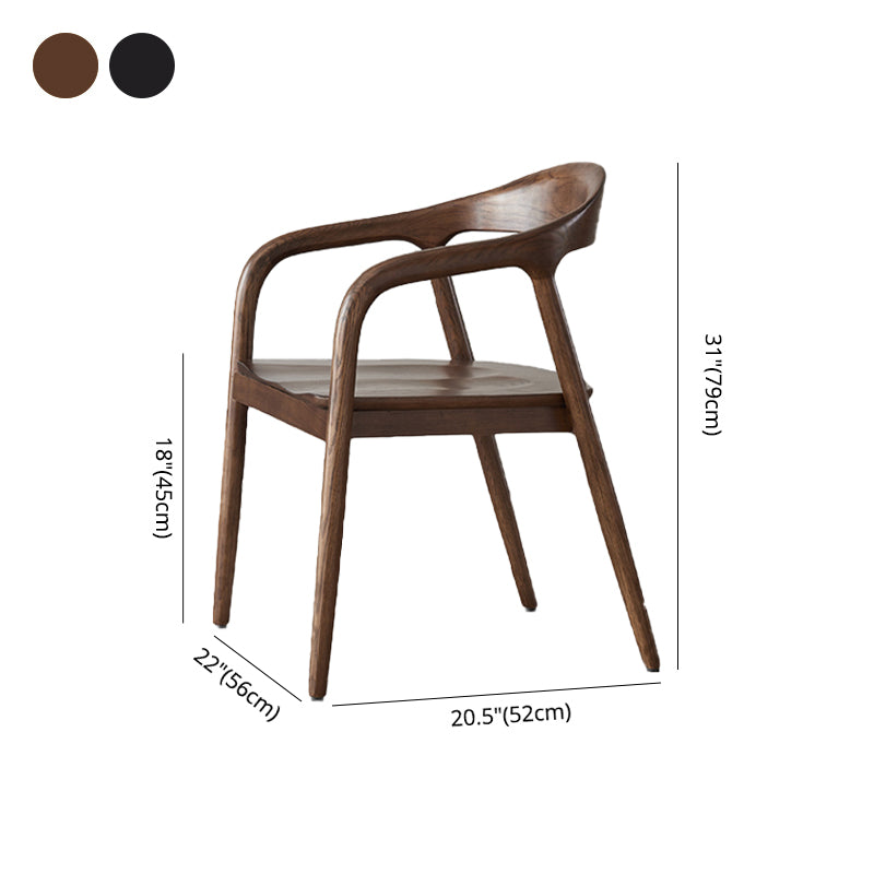 Traditional Style Dining Chairs Kitchen Arm Dining Chairs with Wooden Legs