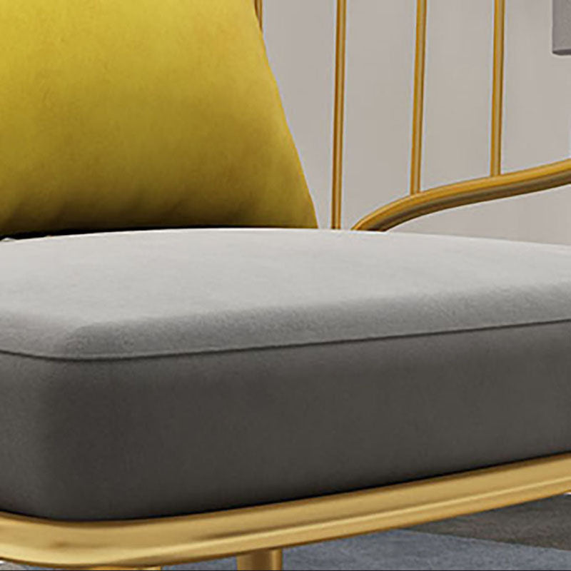 Scandinavian Style Windsor Back Chair Armless Upholstered Side Chair