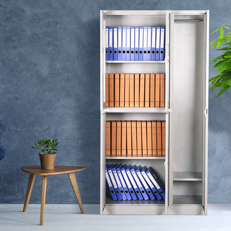 Hinged Wardrobe Cabinet Contemporary Metal Wardrobe Armoire for Bedroom