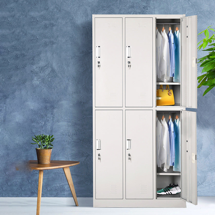 Hinged Wardrobe Cabinet Contemporary Metal Wardrobe Armoire for Bedroom