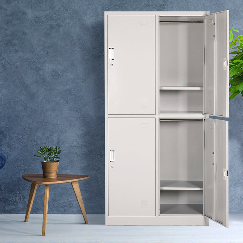 Hinged Wardrobe Cabinet Contemporary Metal Wardrobe Armoire for Bedroom