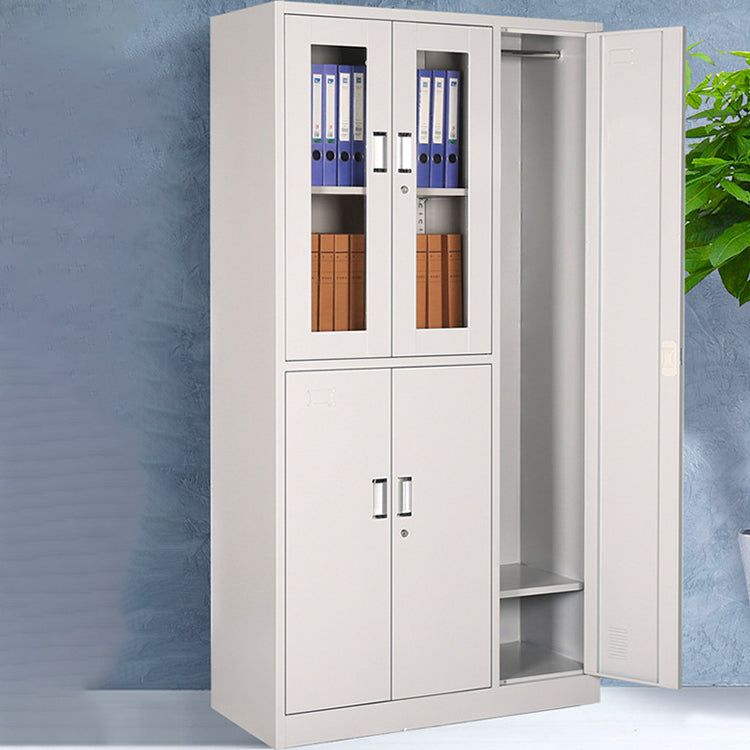 Hinged Wardrobe Cabinet Contemporary Metal Wardrobe Armoire for Bedroom