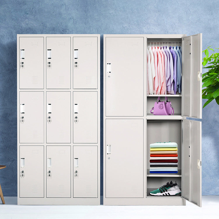 Hinged Wardrobe Cabinet Contemporary Metal Wardrobe Armoire for Bedroom