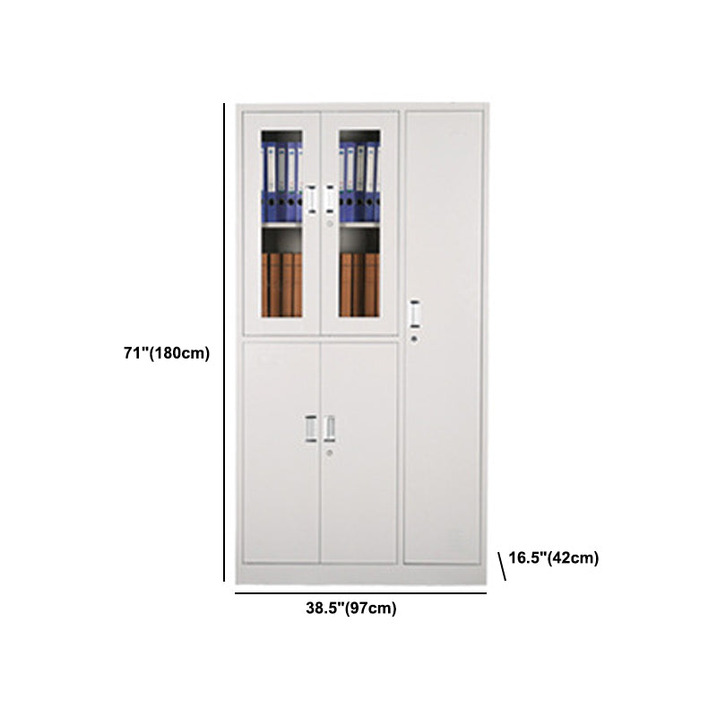 Hinged Wardrobe Cabinet Contemporary Metal Wardrobe Armoire for Bedroom
