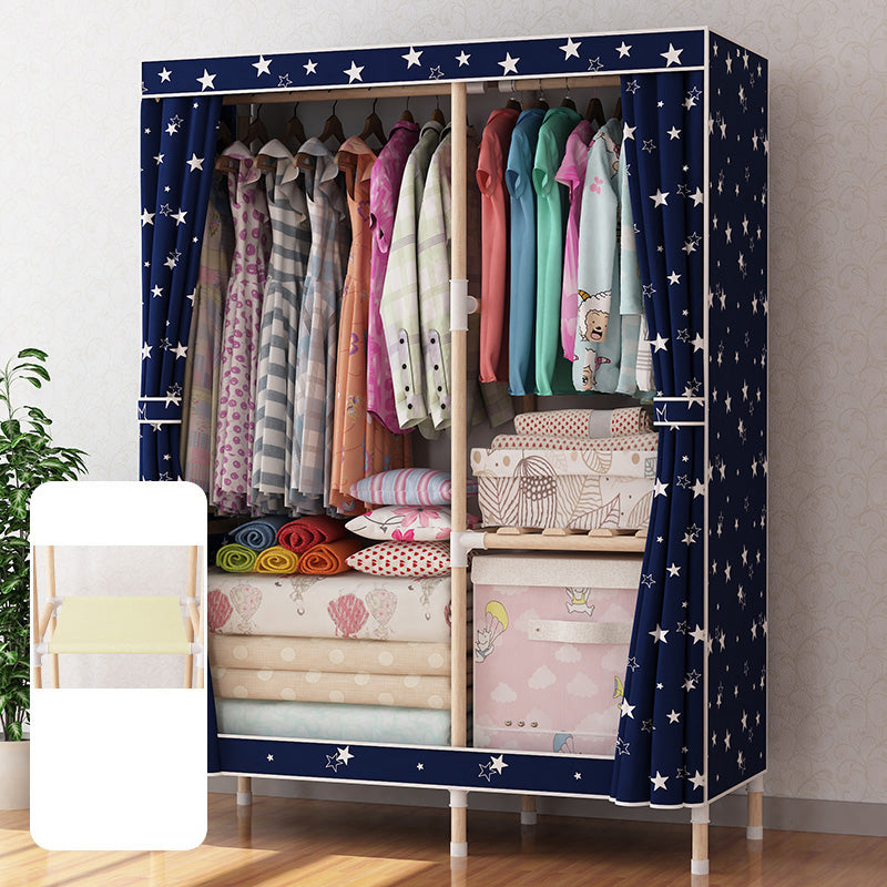 Natural Meringue Wood Frame Wardrobe Modern Style Home Wardrobe Armoire