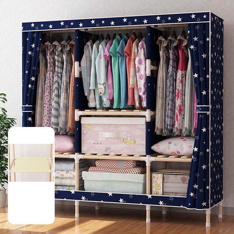 Natural Meringue Wood Frame Wardrobe Modern Style Home Wardrobe Armoire