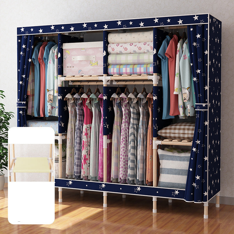 Natural Meringue Wood Frame Wardrobe Modern Style Home Wardrobe Armoire