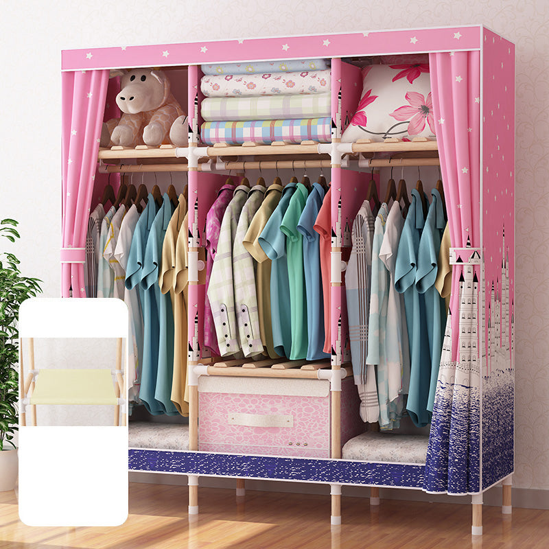 Natural Meringue Wood Frame Wardrobe Modern Style Home Wardrobe Armoire