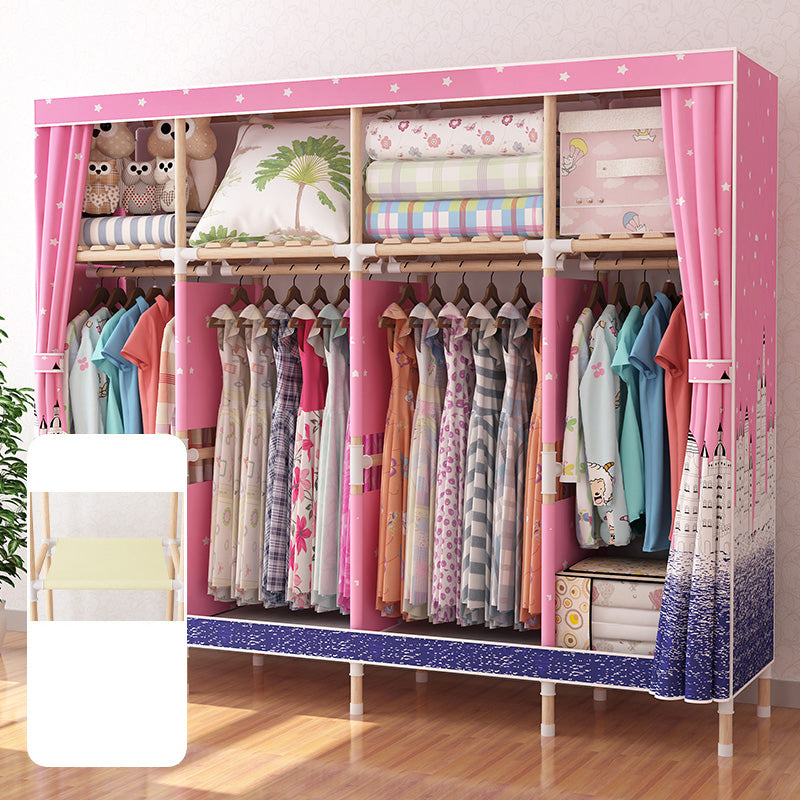 Natural Meringue Wood Frame Wardrobe Modern Style Home Wardrobe Armoire