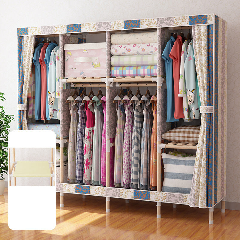 Natural Meringue Wood Frame Wardrobe Modern Style Home Wardrobe Armoire