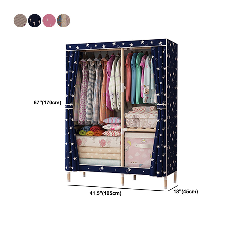 Natural Meringue Wood Frame Wardrobe Modern Style Home Wardrobe Armoire