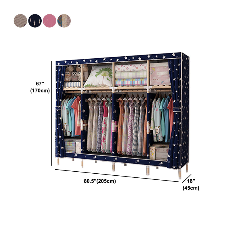 Natural Meringue Wood Frame Wardrobe Modern Style Home Wardrobe Armoire