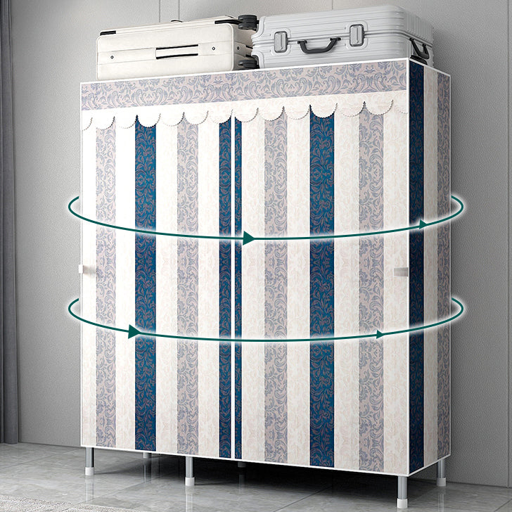 Modern Style Home Wardrobe Armoire Steel Frame Wardrobe Cabinet