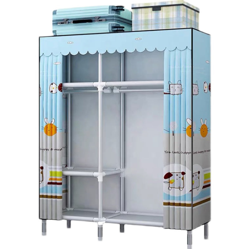 Modern Style Home Wardrobe Armoire Steel Frame Wardrobe Cabinet