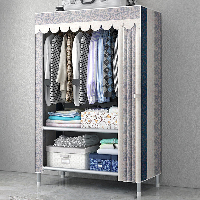 Modern Style Home Wardrobe Armoire Steel Frame Wardrobe Cabinet